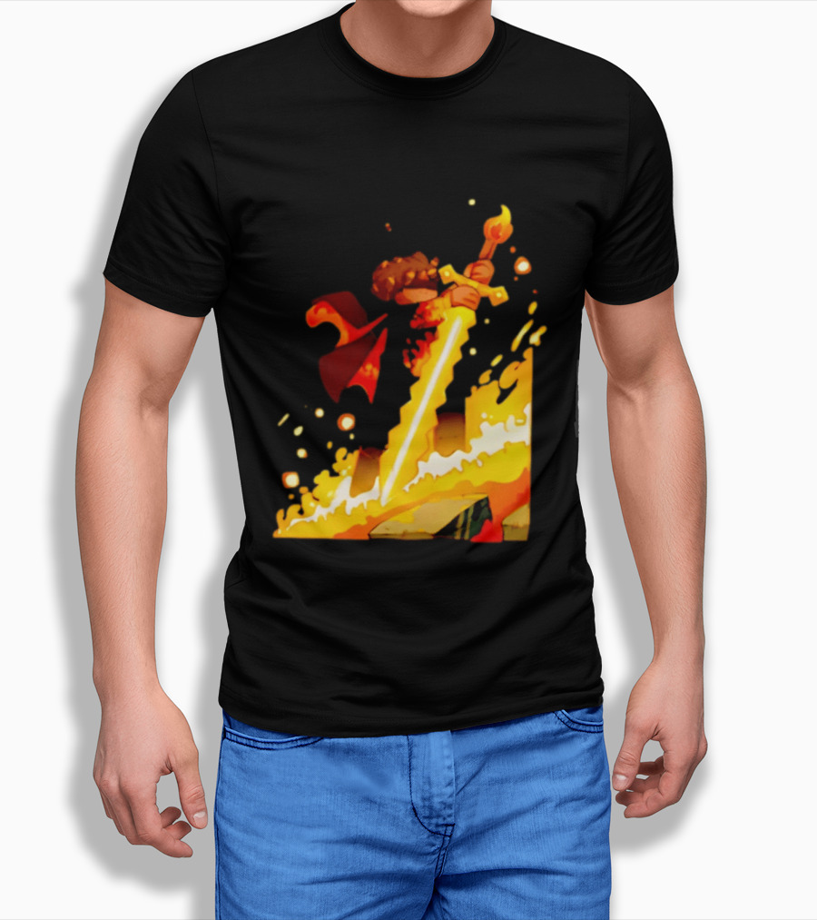 FlameFrags Sword Gaming Fantasy Adventure Warrior T-Shirt