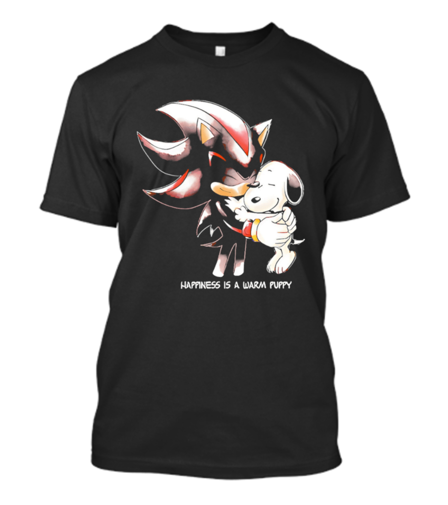 Happiness Is A Warm Puppy Shadow The Hedgehog Embrace T-Shirt