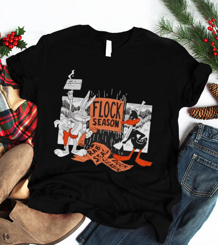 Bugs Bunny Daffy Duck Flock Season Looney Tunes Rabbit Season Duck Season T-Shirt