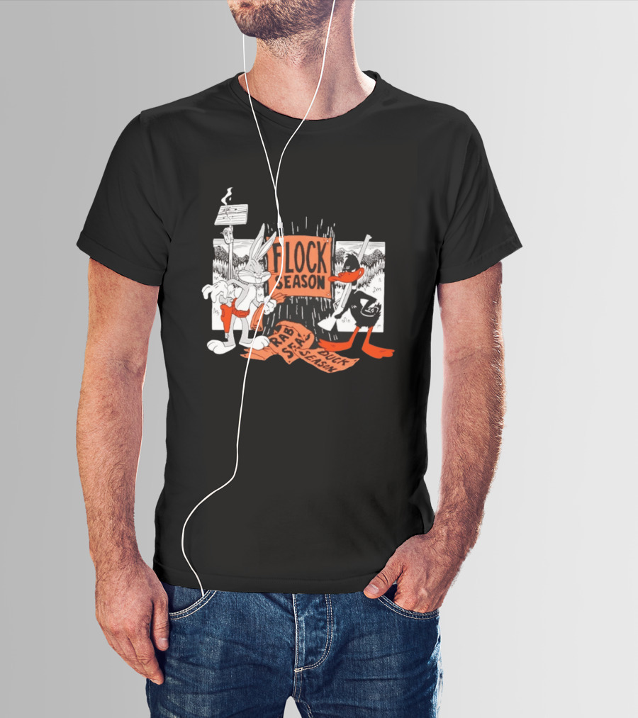 Bugs Bunny Daffy Duck Flock Season Looney Tunes Rabbit Season Duck Season T-Shirt