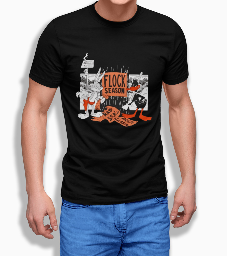 Bugs Bunny Daffy Duck Flock Season Looney Tunes Rabbit Season Duck Season T-Shirt