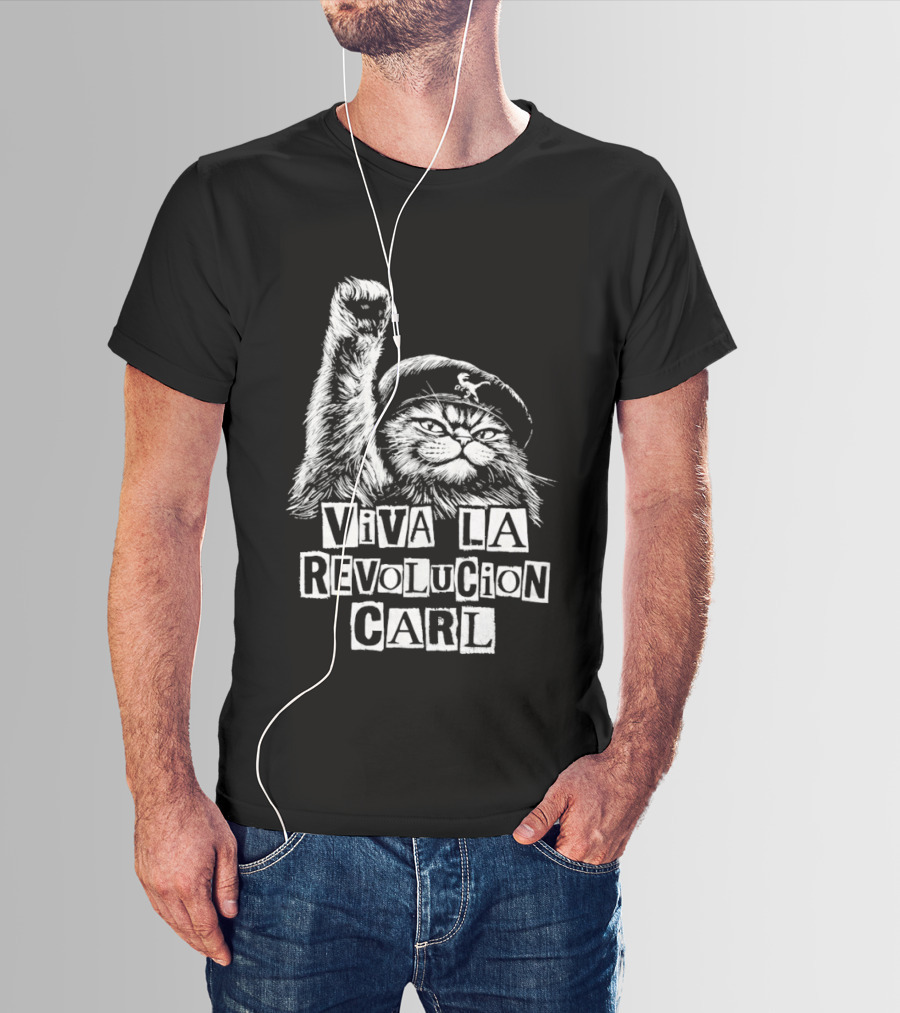 Viva La Revolucion Carl Cat Dungeon Crawler Carl T-Shirt