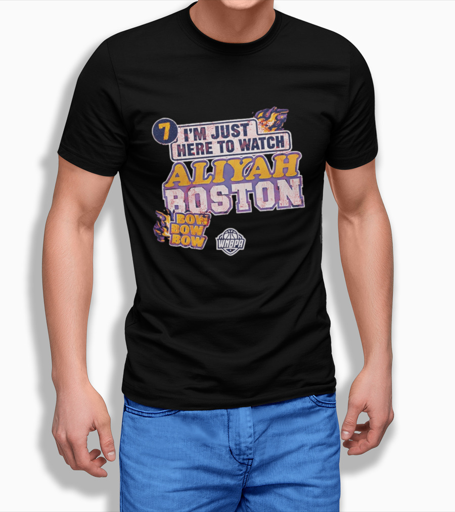 I'm Just Here To Aliyah Boston WNBA Bow Bow Bow 7 T-Shirt