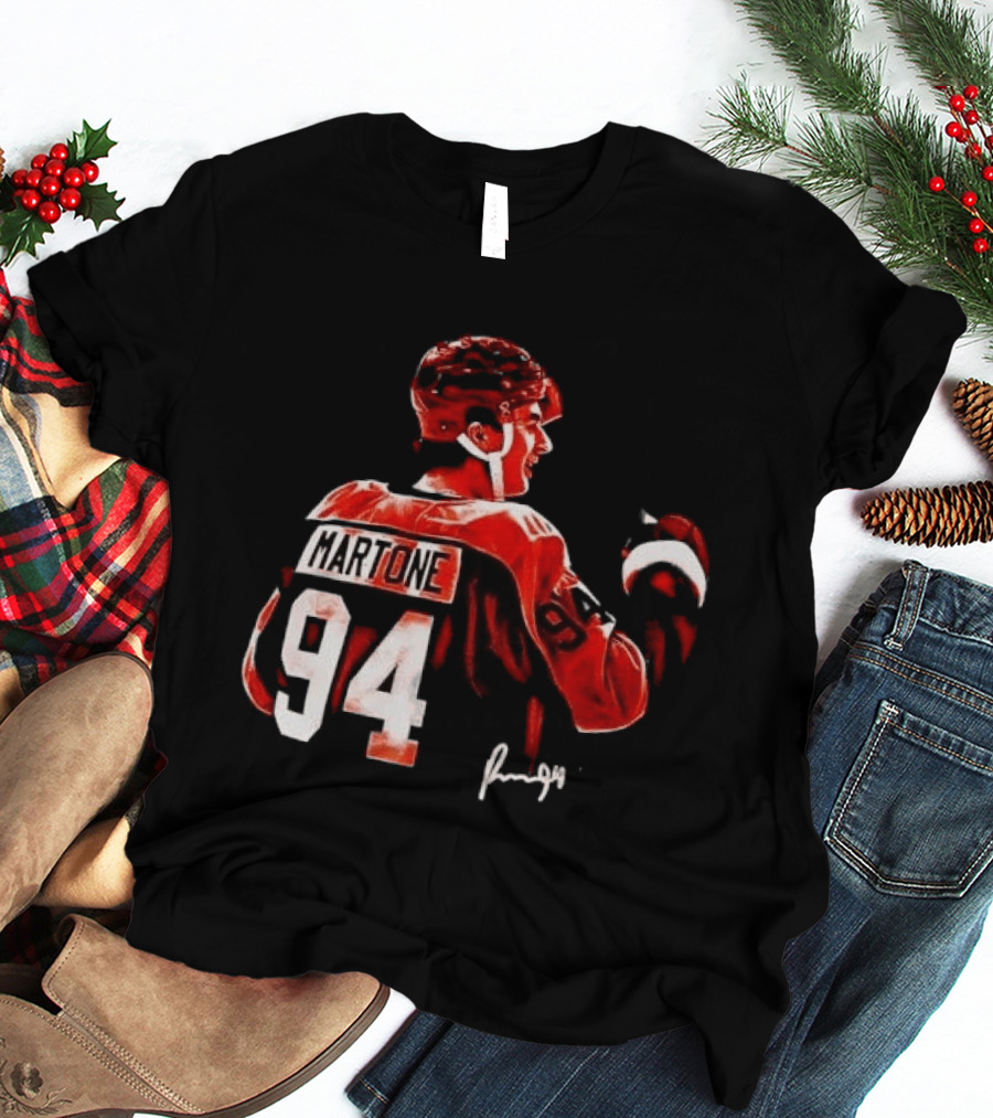 Martone 94 Hockey Player Jersey Design Rugged T-Shirt