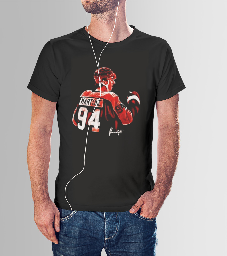 Martone 94 Hockey Player Jersey Design Rugged T-Shirt