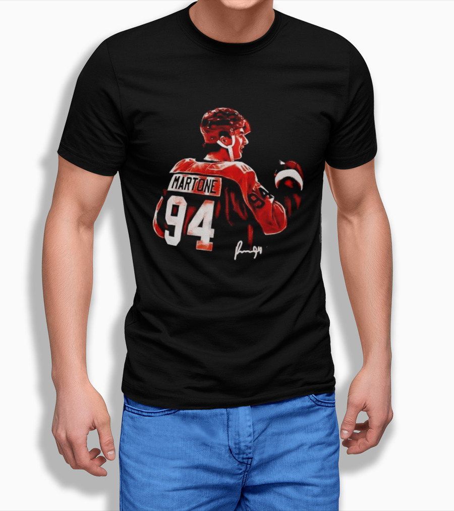 Martone 94 Hockey Player Jersey Design Rugged T-Shirt