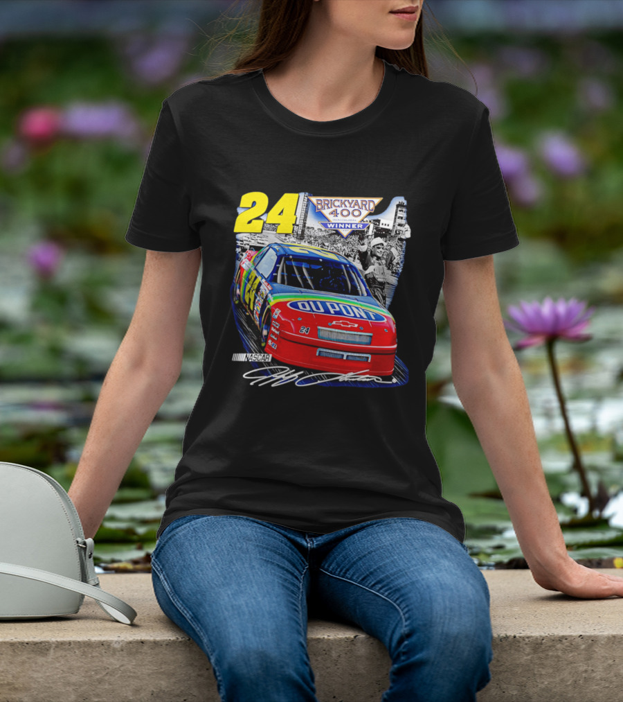Jeff Gordon NASCAR DuPont Chevrolet No 24 Brickyard 400 Inaugural Winner T-Shirt