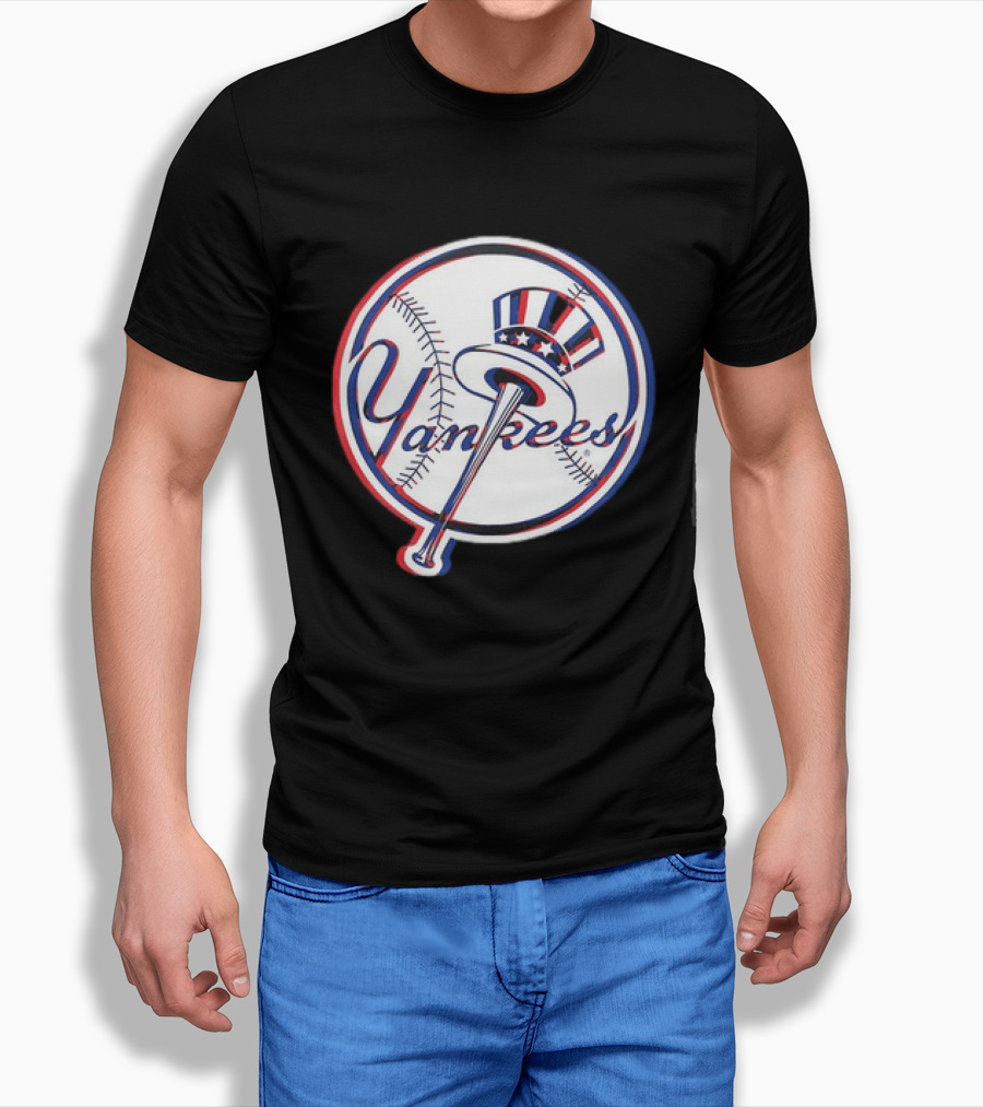 New York Yankees MLB 2026 Glitch Yankees Baseball T-Shirt