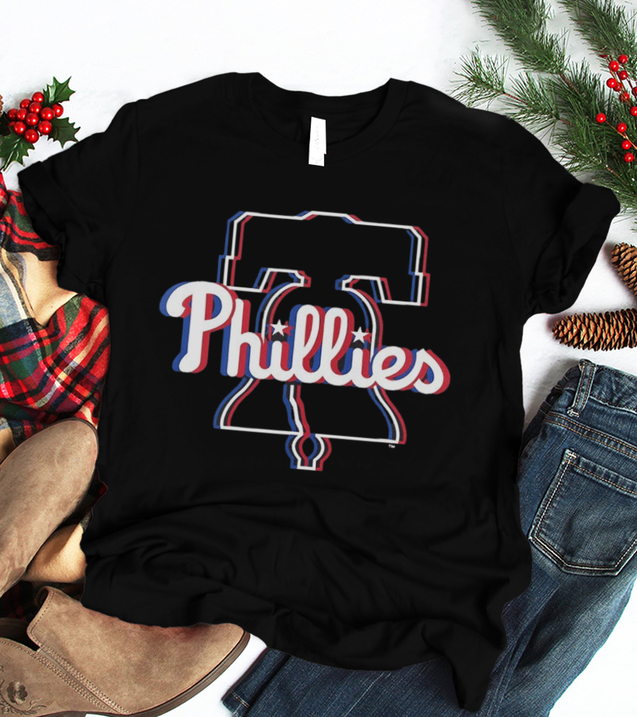 Philadelphia Phillies 2026 MLB Glitch Liberty Bell T-Shirt