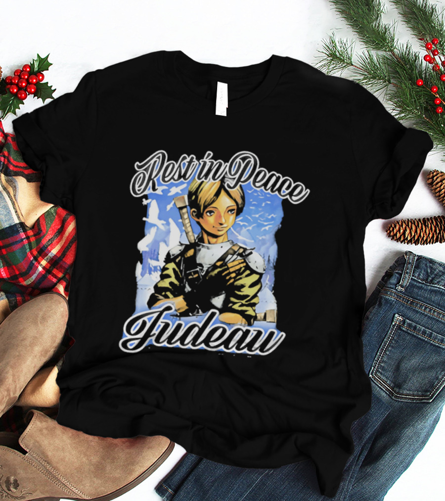 Rest In Peace Judeau Berserk Remembrance With Sword And Birds T-Shirt