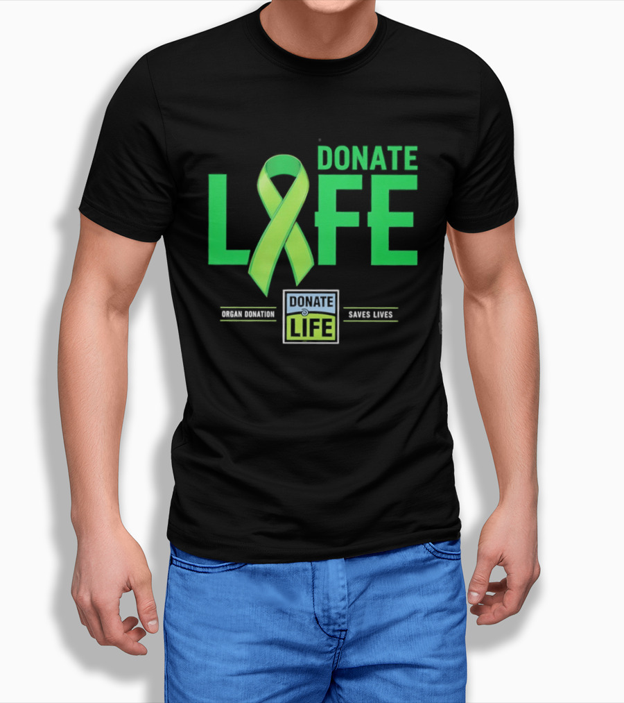 Donate Life Ribbon Organ Donation Saves Lives T-Shirt