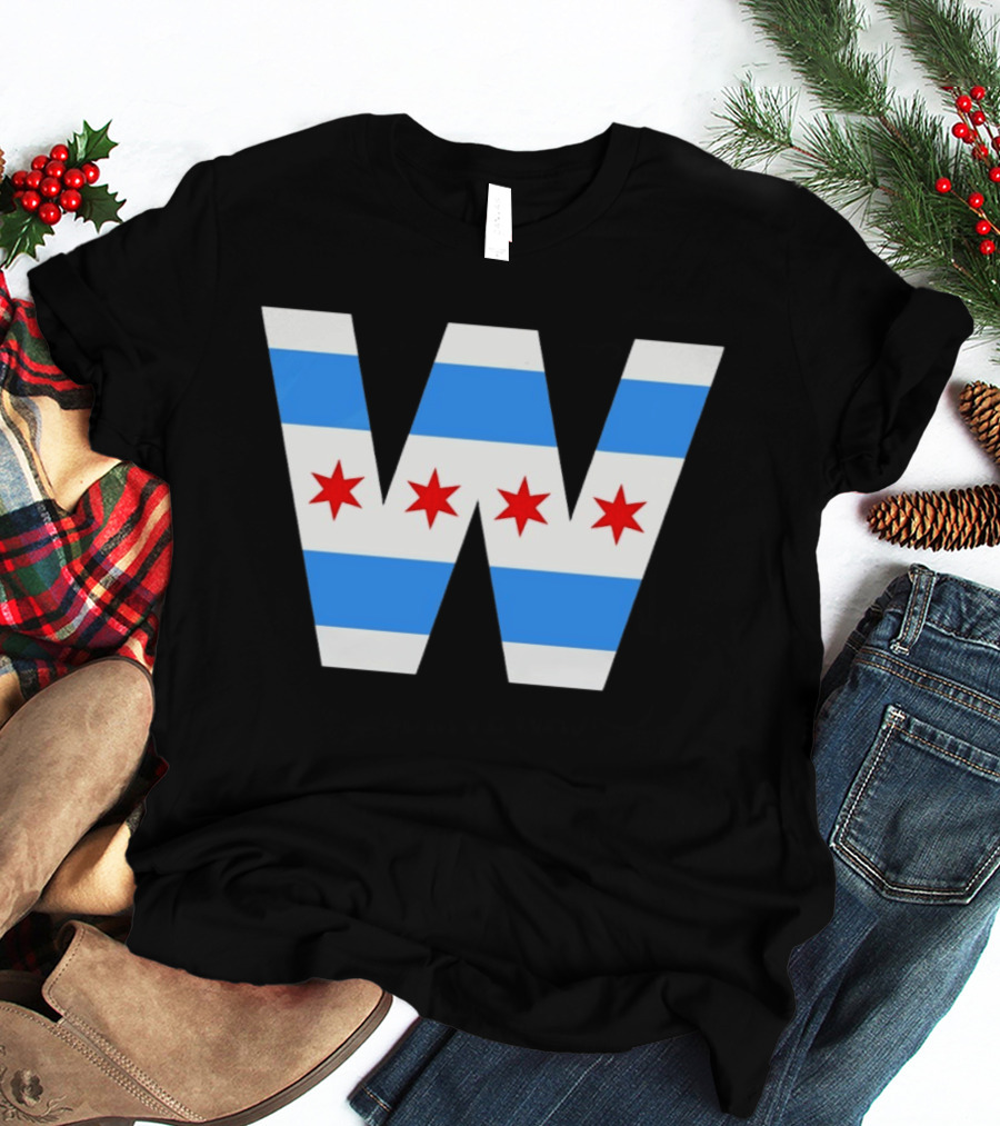 The W Chicago Cubs MLB Baseball 2026 Flag T-Shirt