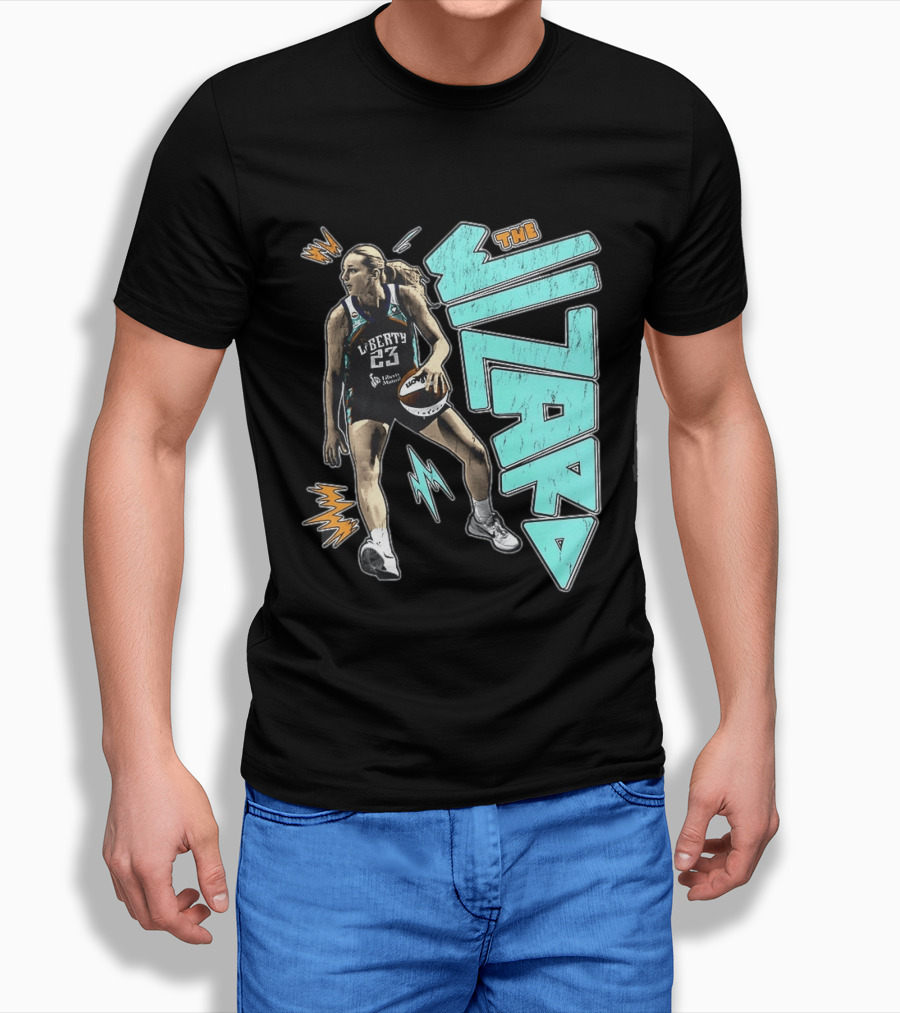 New York Liberty WNBA The Wizard Marine Johannès 23 Basketball T-Shirt