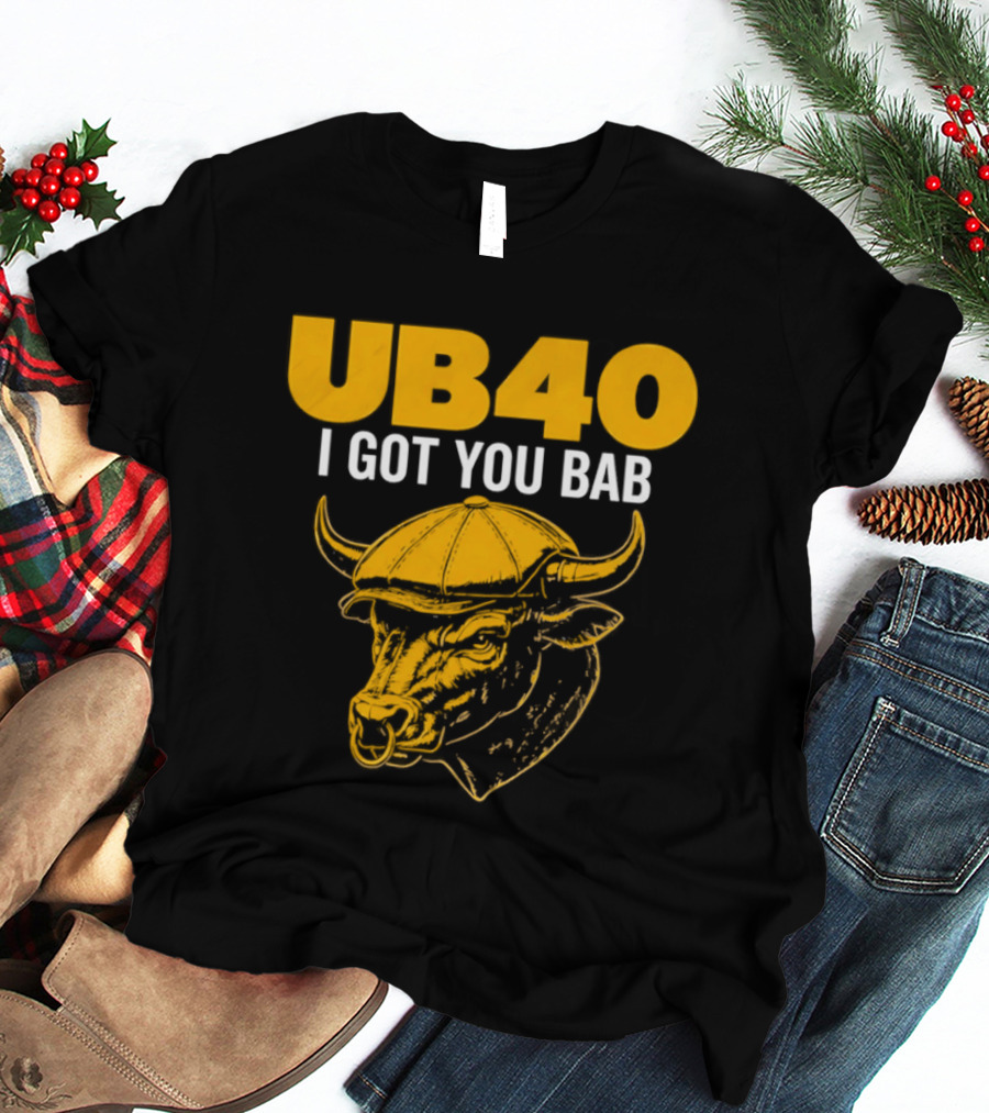 UB40 I Got You Bab With Bull Graphic In Yellow And White T-Shirt