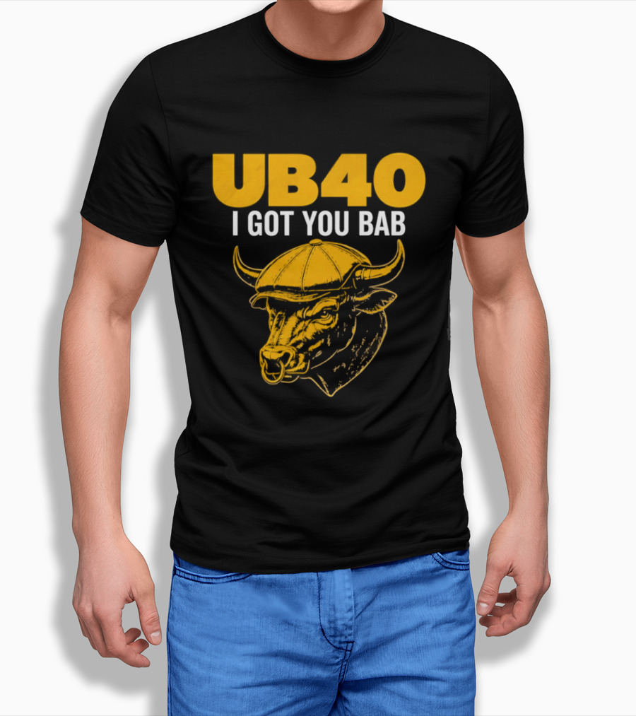 UB40 I Got You Bab With Bull Graphic In Yellow And White T-Shirt