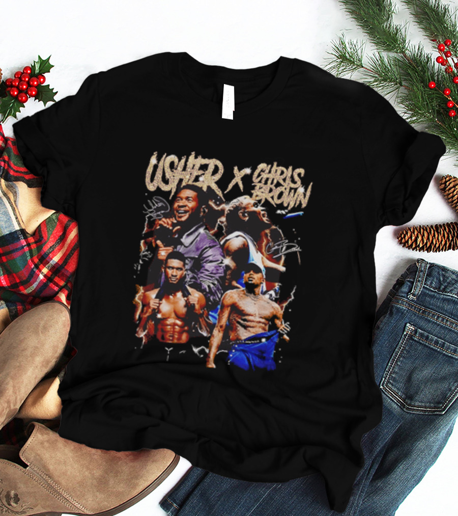 Usher X Chris Brown Singing Performing Collaboration T-Shirt