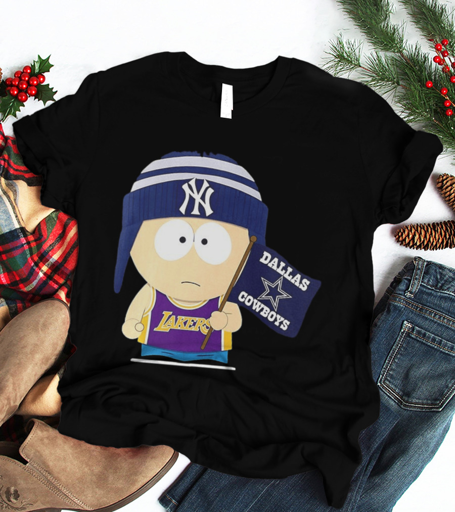 Stan Marsh Lakers Dallas Cowboys Flag Yankees Hat T-Shirt