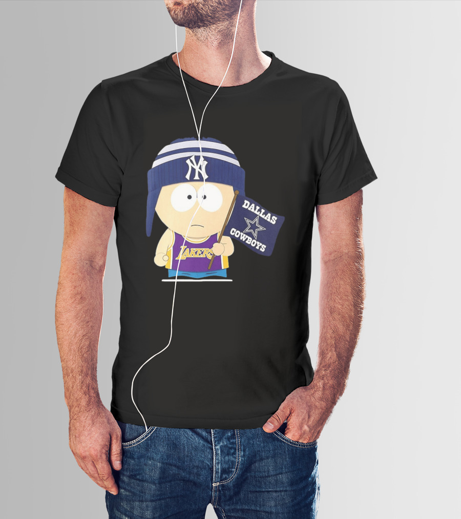 Stan Marsh Lakers Dallas Cowboys Flag Yankees Hat T-Shirt