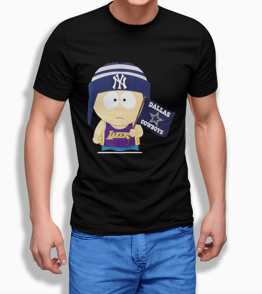 Stan Marsh Lakers Dallas Cowboys Flag Yankees Hat T-Shirt