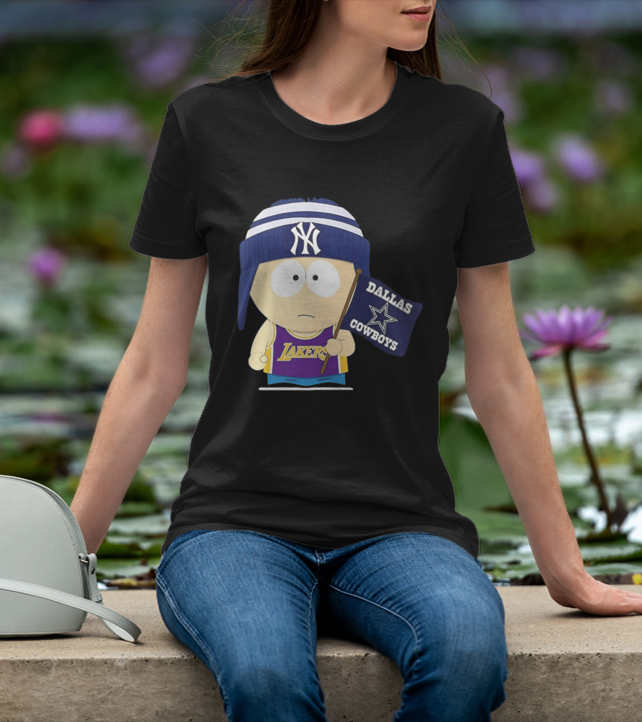 Stan Marsh Lakers Dallas Cowboys Flag Yankees Hat T-Shirt