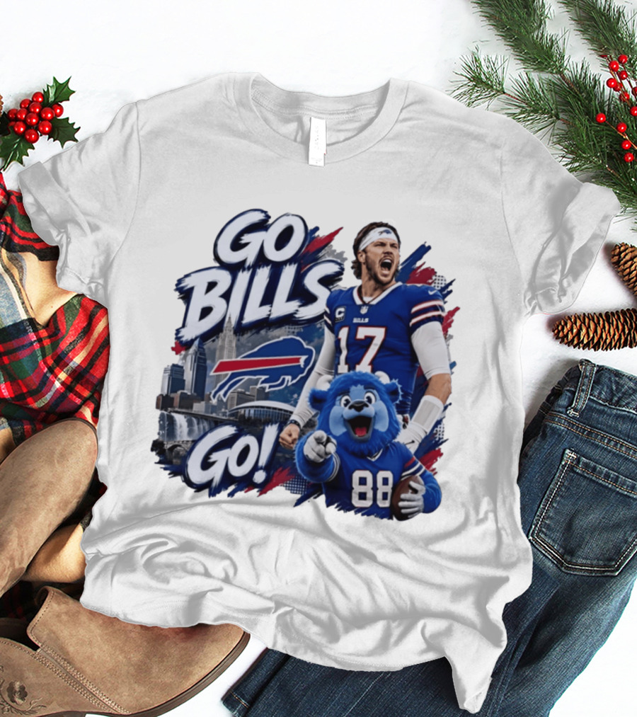 Go Bills Josh Allen Number 17 Buffalo Bills Fan T-Shirt