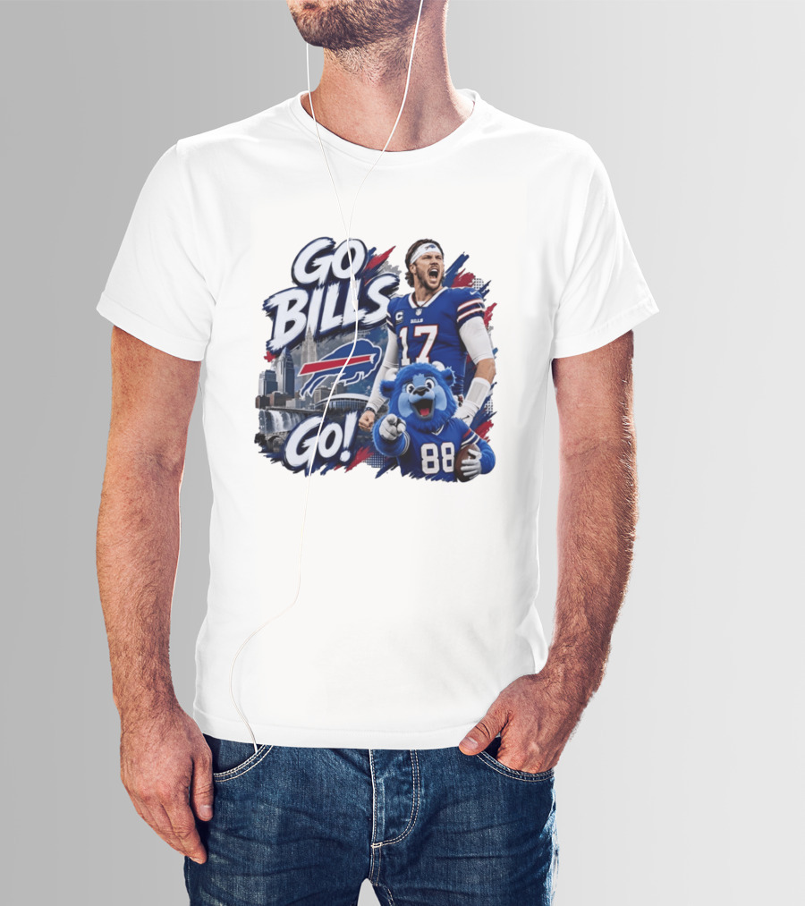 Go Bills Josh Allen Number 17 Buffalo Bills Fan T-Shirt