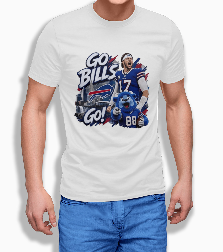 Go Bills Josh Allen Number 17 Buffalo Bills Fan T-Shirt