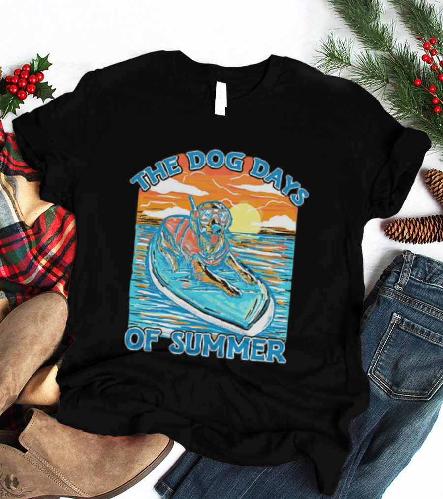 The Dog Days Of Summer Golden Retriever Snorkeling Adventure T-Shirt