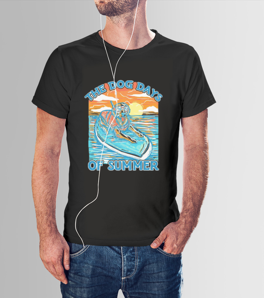 The Dog Days Of Summer Golden Retriever Snorkeling Adventure T-Shirt