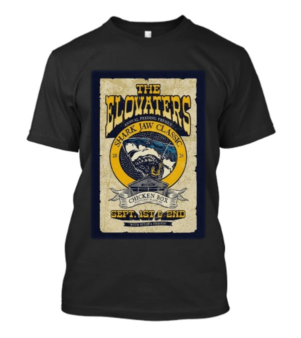 The Elovaters Annual Feeding Frenzy Shark Jaw Classic Nantucket Island MA Chicken Box Sept 1st 2nd 2026 T-Shirt