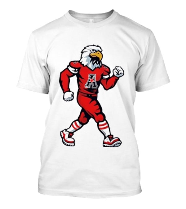 Eagle Running Sport Red Football T-Shirt