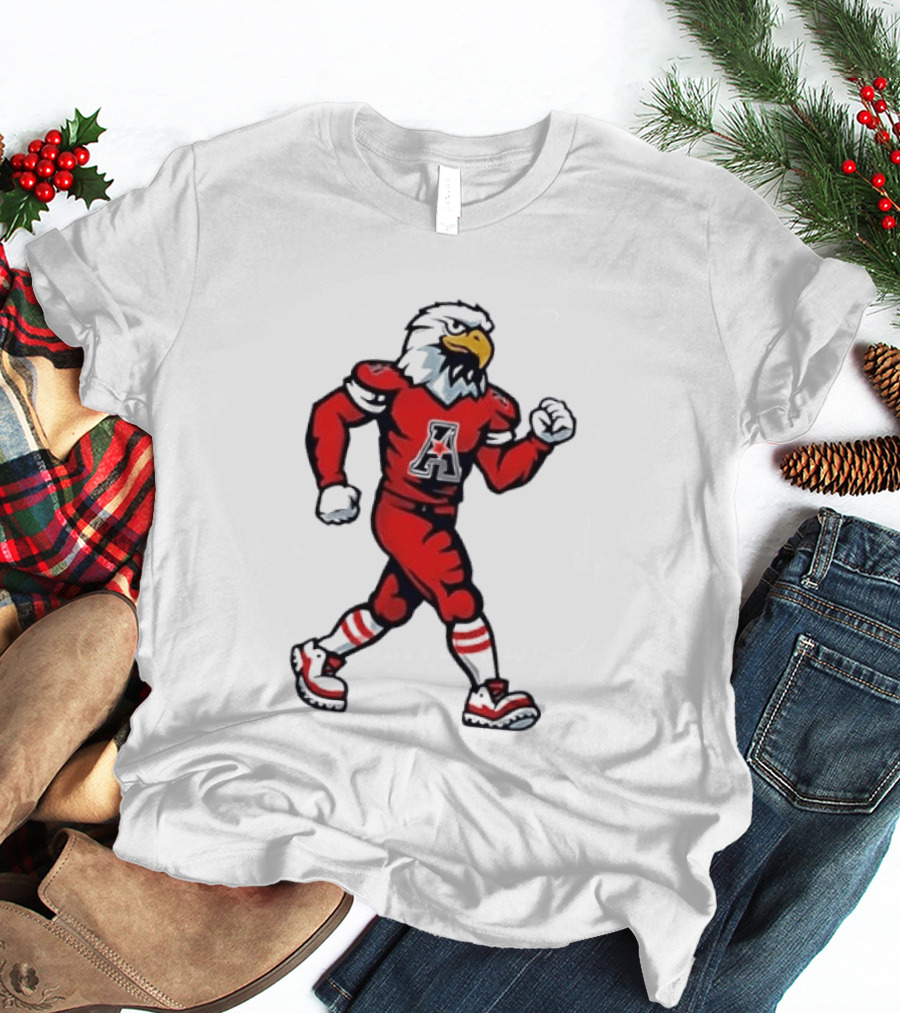 Eagle Running Sport Red Football T-Shirt