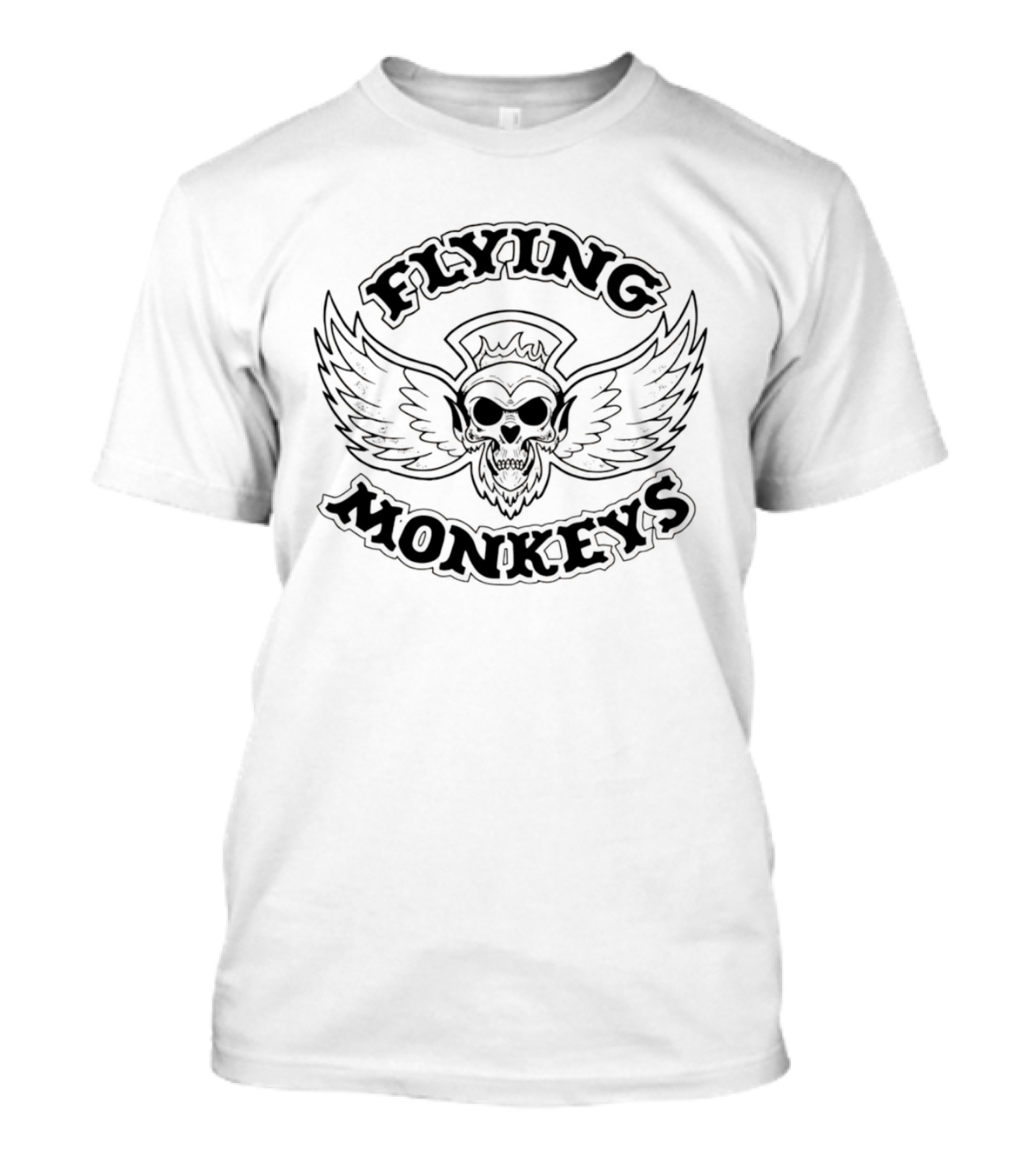 Flying Monkeys Winged Crown Skull T-Shirt