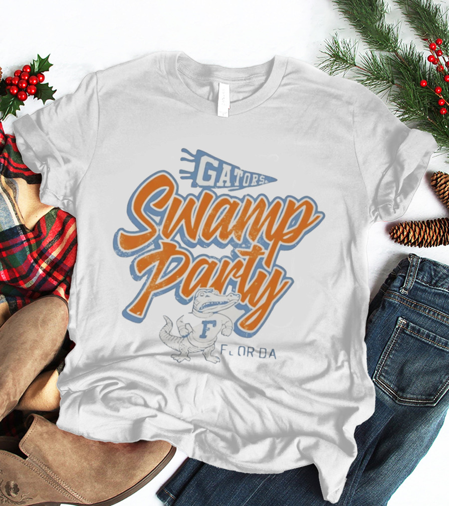 Gators Swamp Party Florida Retro Alligator T-Shirt