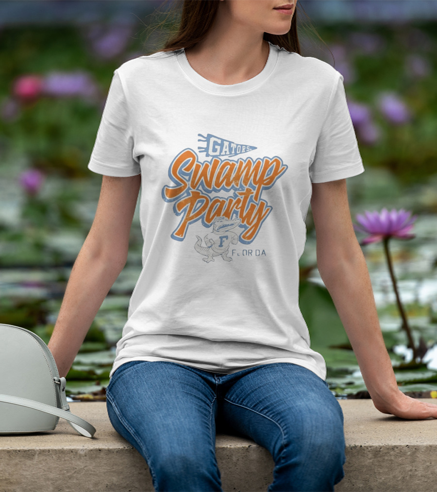 Gators Swamp Party Florida Retro Alligator T-Shirt