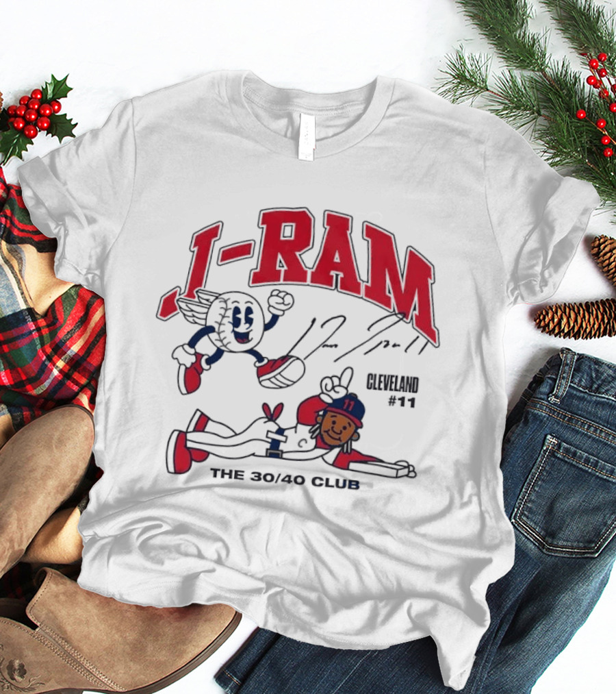 J RAM Jose Ramirez The 30/40 Club Cleveland 11 Baseball T-Shirt
