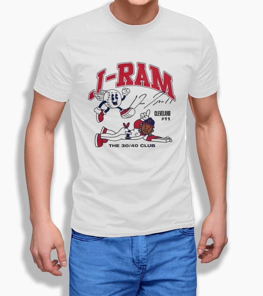 J RAM Jose Ramirez The 30/40 Club Cleveland 11 Baseball T-Shirt