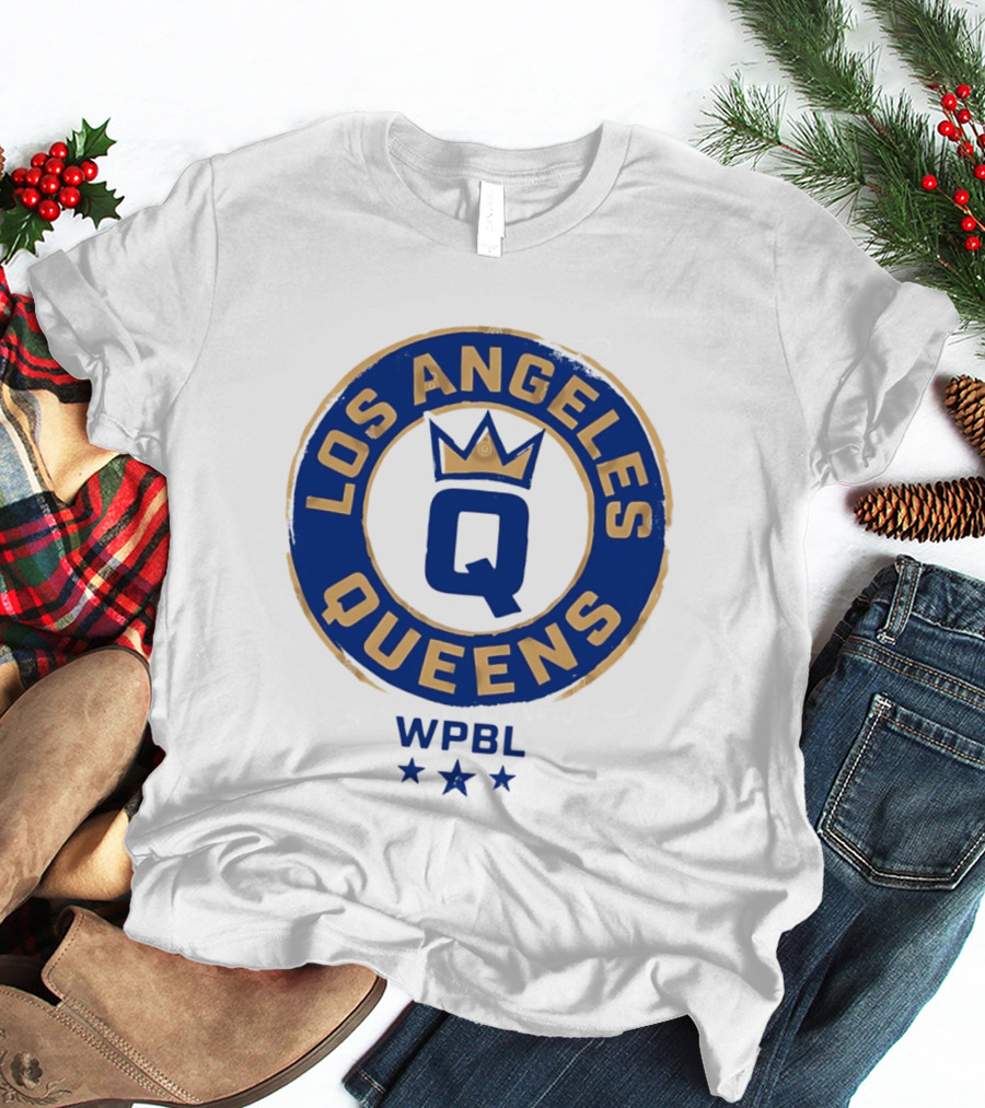 Los Angeles Queens WPBL Women's Professional Basketball League Crest T-Shirt