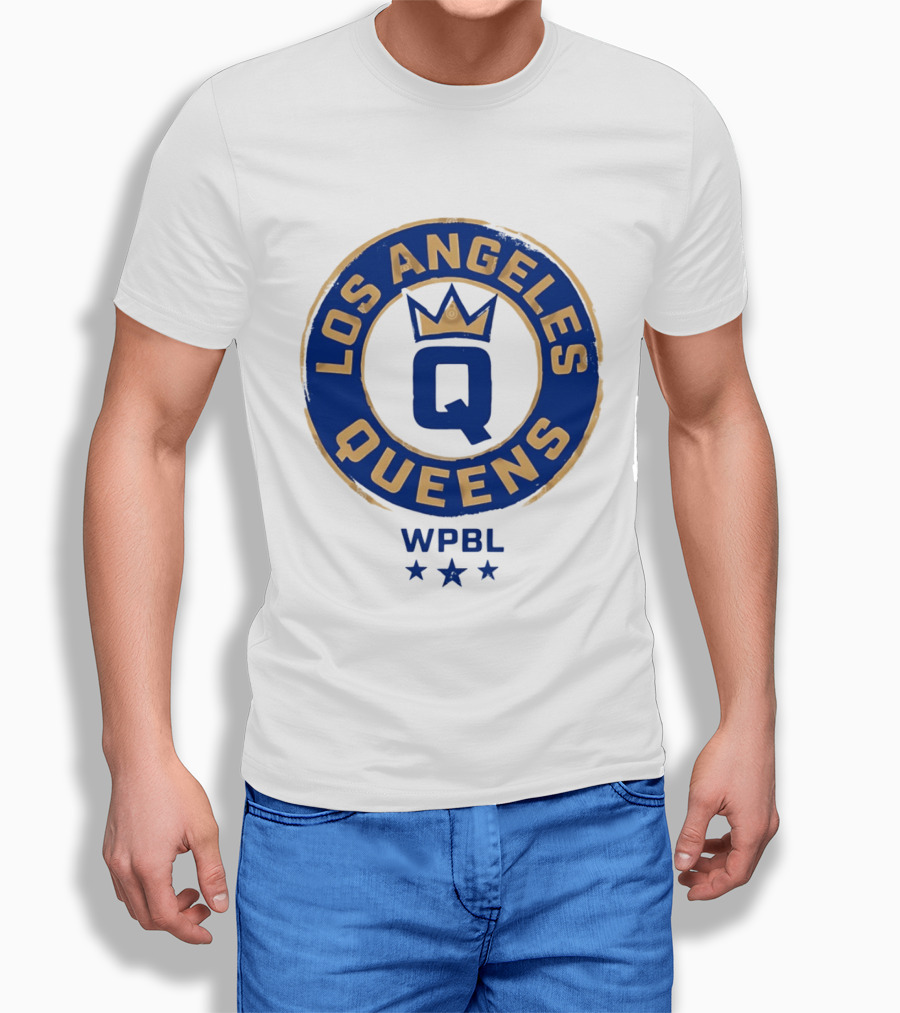 Los Angeles Queens WPBL Women's Professional Basketball League Crest T-Shirt