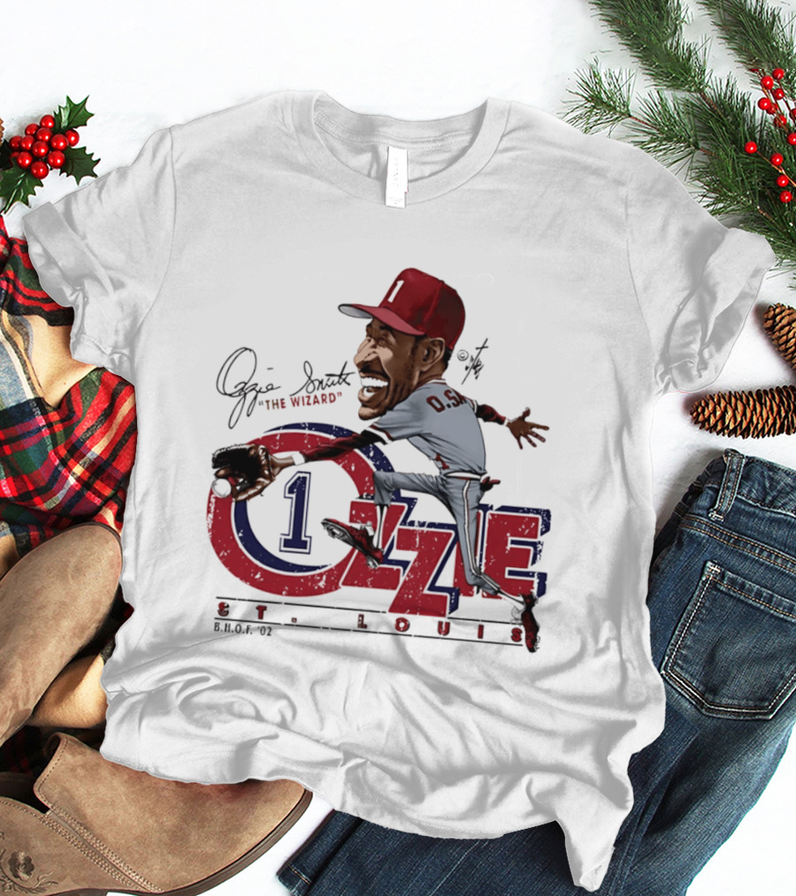 Ozzie Smith St Louis Cardinals Bruce Stark "The Wizard" Collection T-Shirt