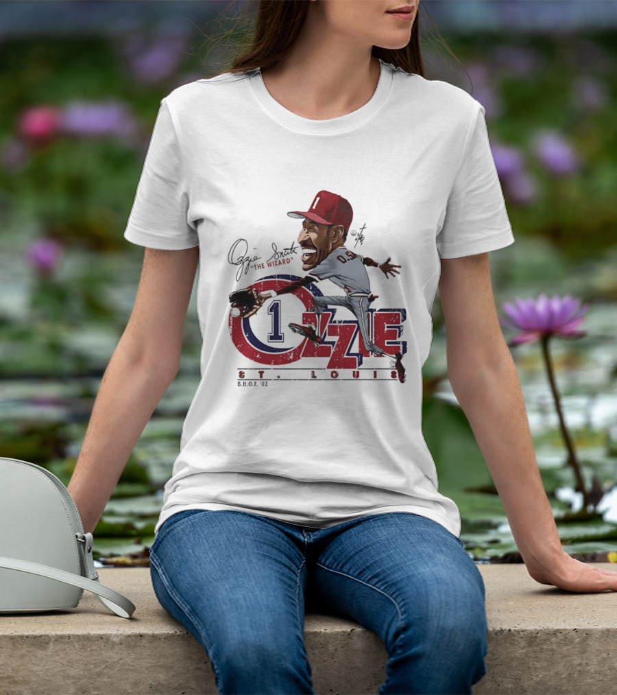 Ozzie Smith St Louis Cardinals Bruce Stark "The Wizard" Collection T-Shirt
