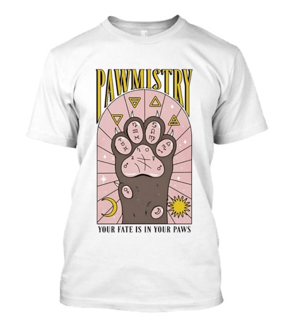 Pawmistry Astrology Cat Paw Your Fate Is In Your Paws Zodiac T-Shirt