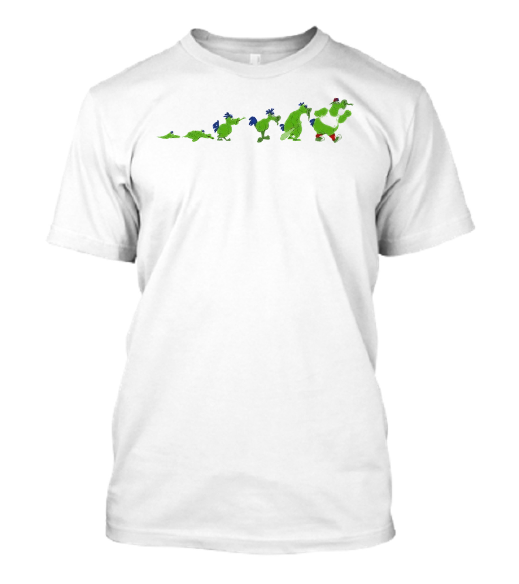Philadelphia Phillies Phanatic Evolution Chart T-Shirt