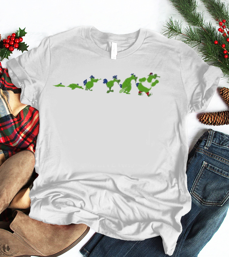 Philadelphia Phillies Phanatic Evolution Chart T-Shirt