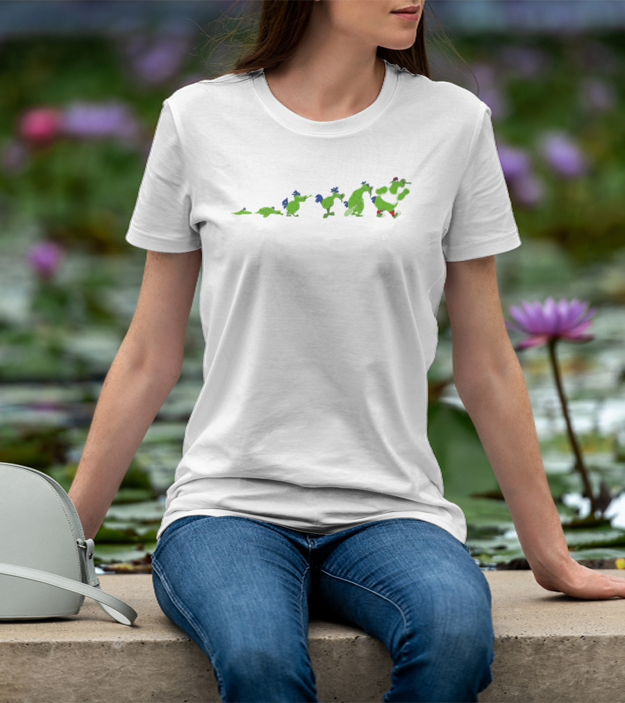 Philadelphia Phillies Phanatic Evolution Chart T-Shirt