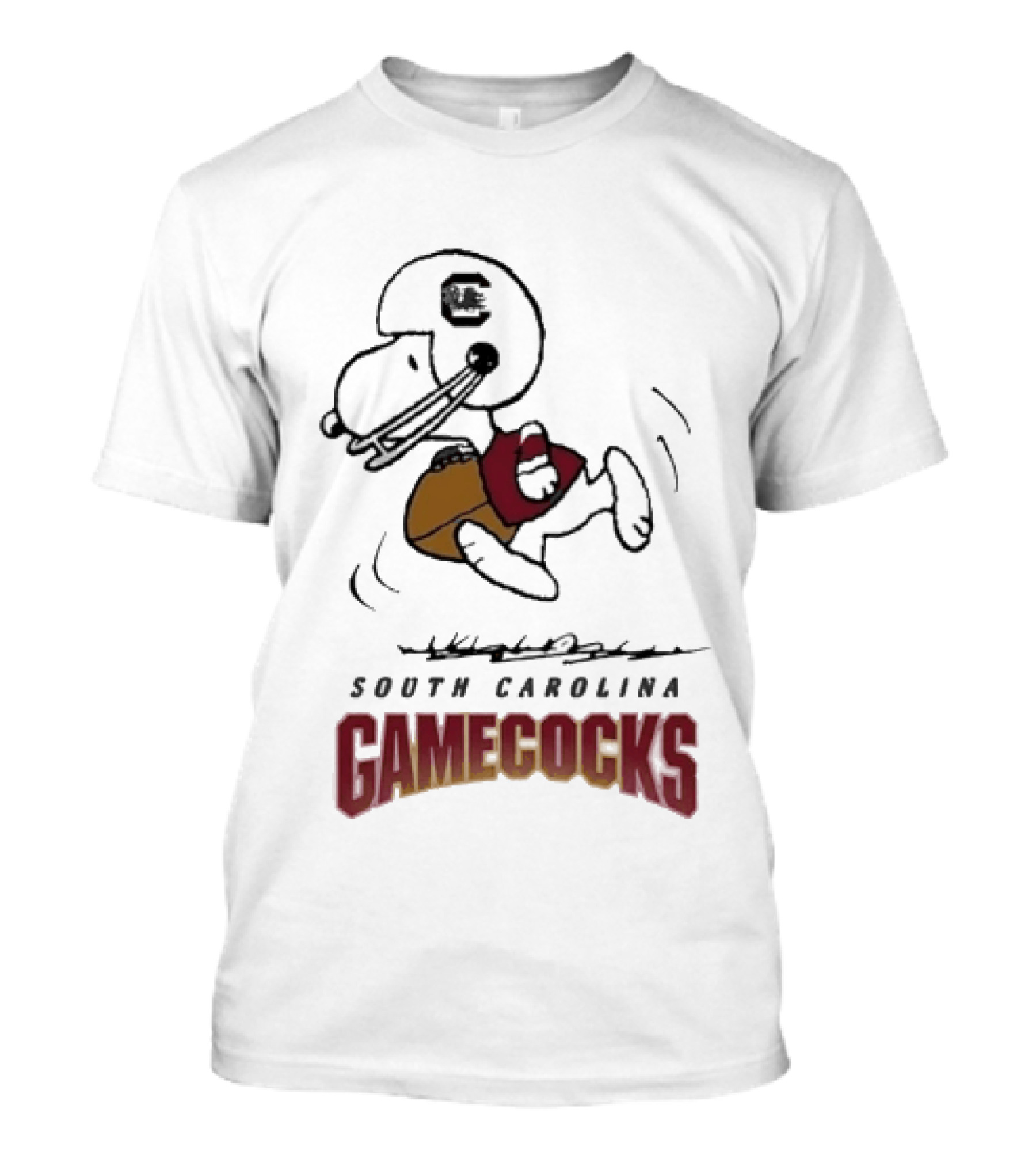 South Carolina Gamecocks Peanuts Snoopy Football T-Shirt