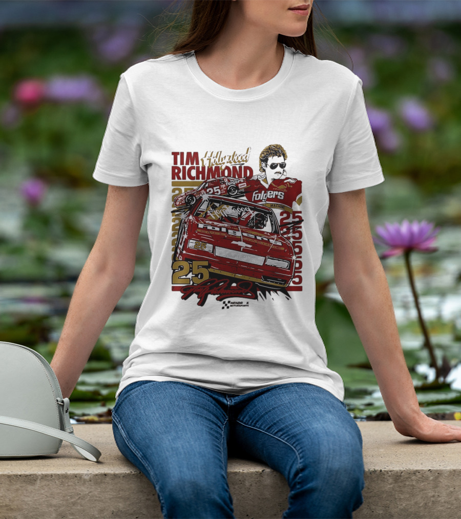Tim Richmond Hollywood 25 Hendrick Motorsports Folgers NASCAR Racing T-Shirt