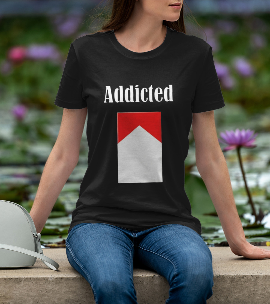 Addicted Cigarette Pack Minimalist Marlboro T-Shirt