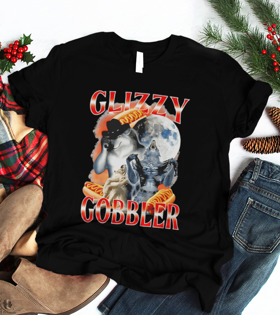 Glizzy Gobbler Wolf Moon Hot Dog Meme T-Shirt