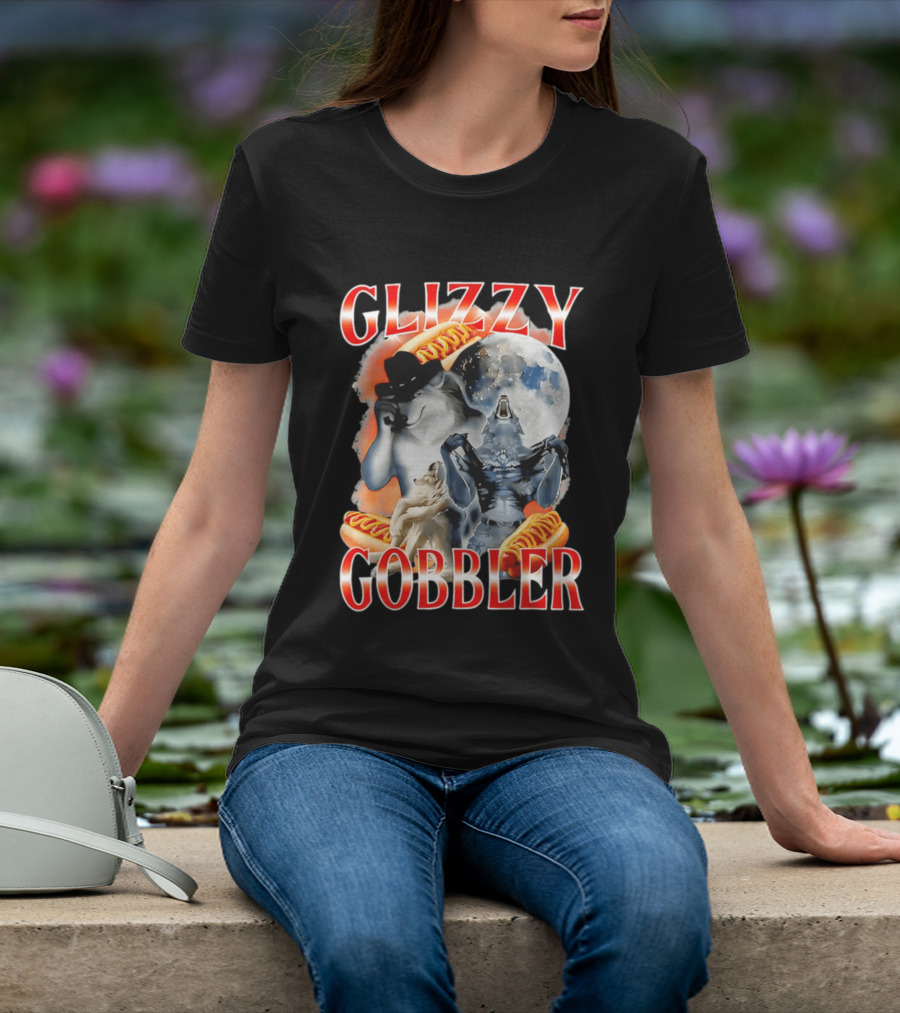Glizzy Gobbler Wolf Moon Hot Dog Meme T-Shirt